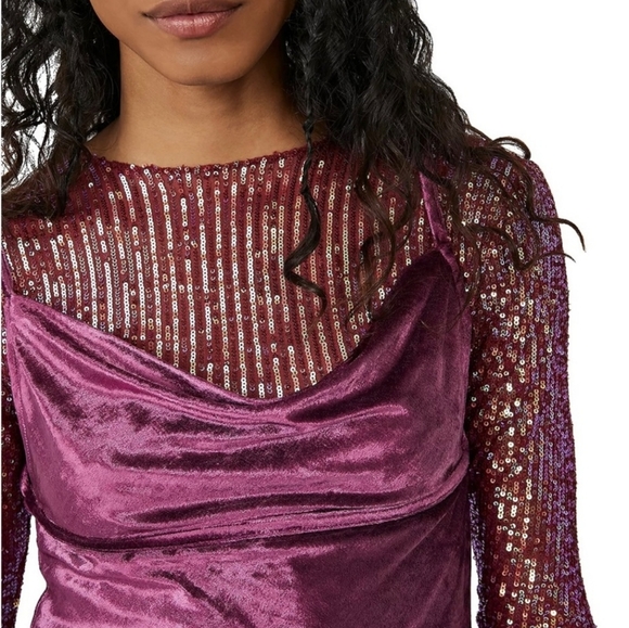 NWT🔹️Free People All Night Velvet Tunic - Picture 4 of 5